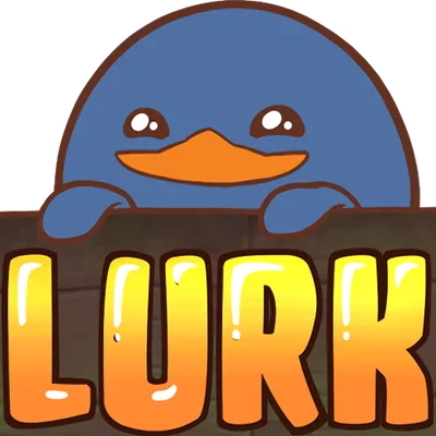 Le pingouin dépasse discrètement au-dessus du mot LURK.